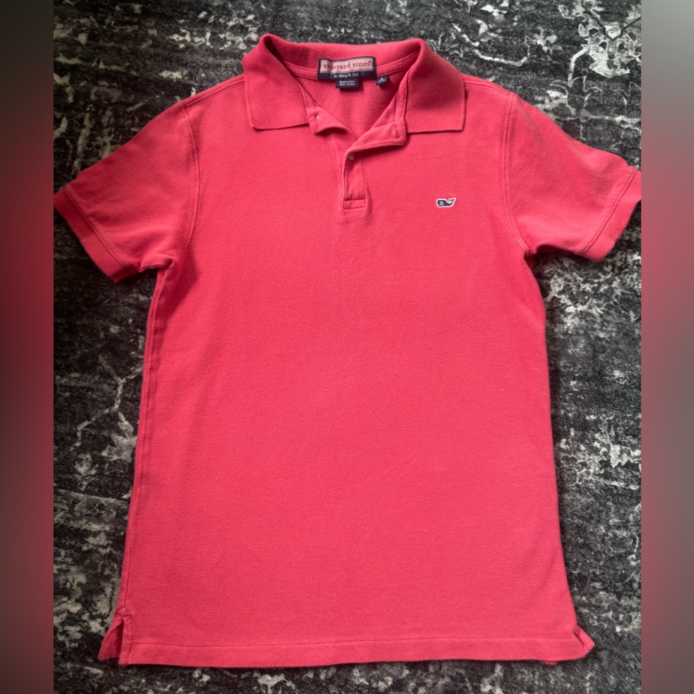 Vineyard Vines Pink Polo Shirt Smooth Cotton Fabric
